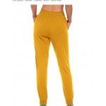  Yellow Women's Drawstring Waist Long Workout Yoga Legging Active Pant with Pocket